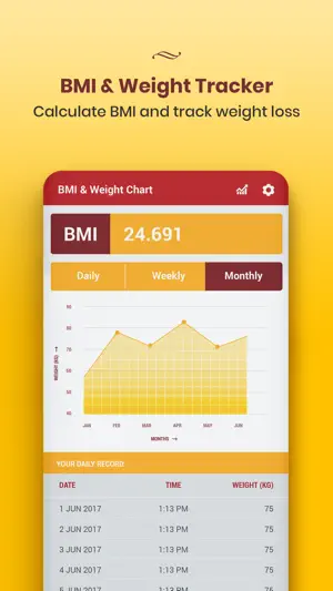 减肥日记 -  BMI和卡路里计数器