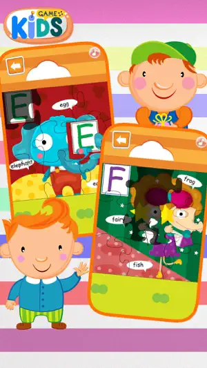 ABC 字母 拼图 游戏的 孩子的游戏