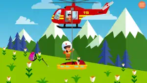 消防救援直升机-教育拼图游戏